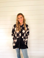 Load image into Gallery viewer, All Snowed In Buffalo Plaid Hoodie

