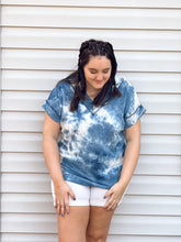 Load image into Gallery viewer, By The Sea Tie Dye V-Neck Tee
