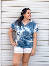 Load image into Gallery viewer, By The Sea Tie Dye V-Neck Tee
