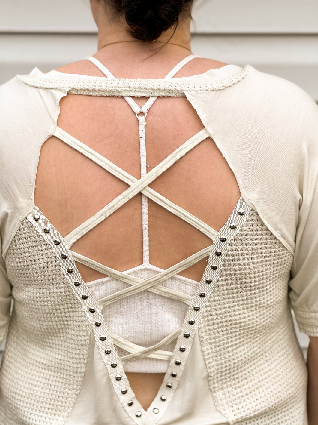 In the Moment Criss-Cross Back Top
