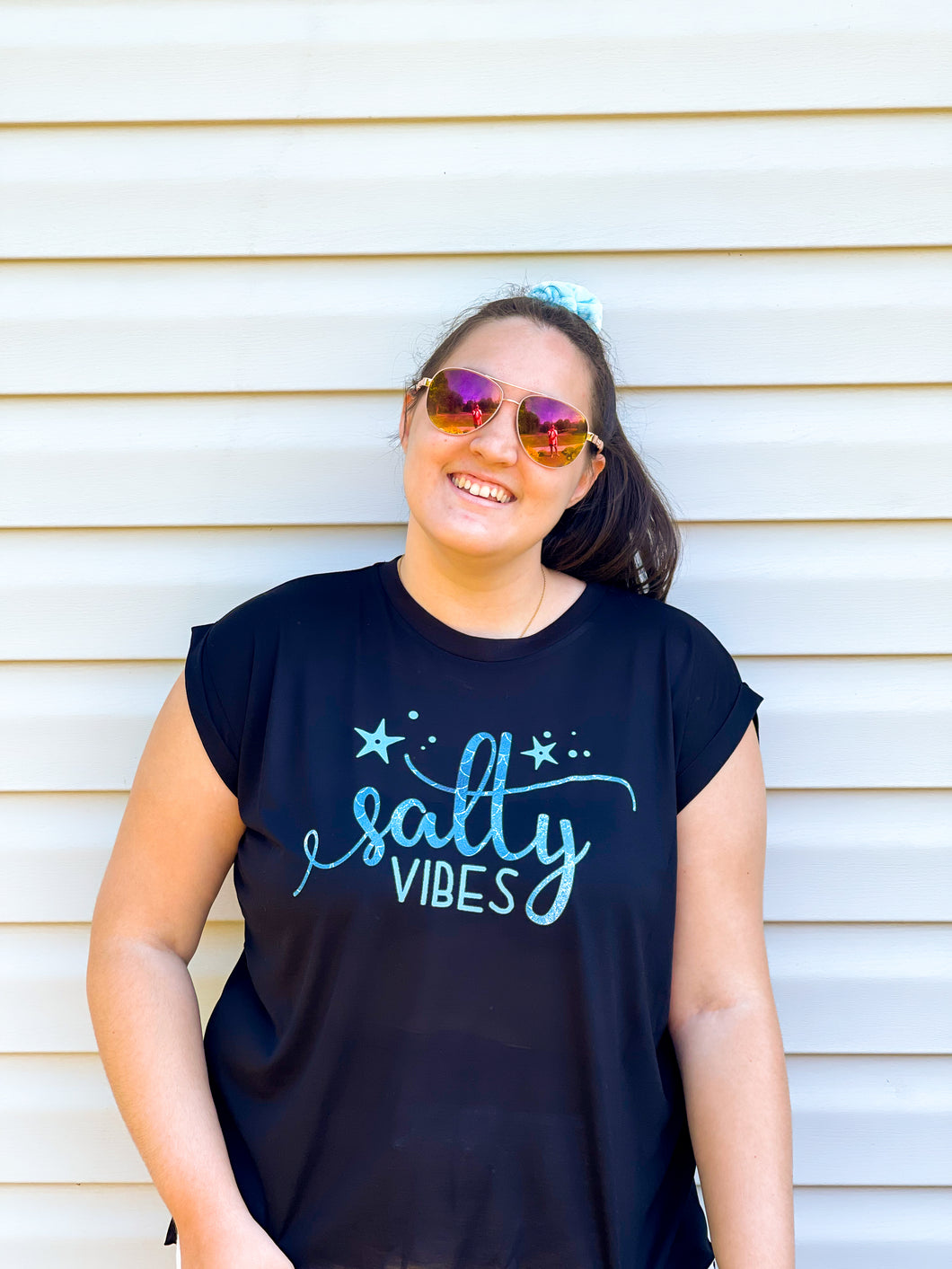 Salty Vibes Summer Muscle Tee