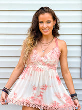 Load image into Gallery viewer, Coral Splash Lace Babydoll Tank
