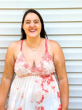 Load image into Gallery viewer, Coral Splash Lace Babydoll Tank
