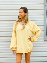 Load image into Gallery viewer, Banana Mousse Criss-Cross Back French Terry Sweatshirt
