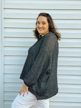 Load image into Gallery viewer, Better Together Charcoal Bubble-Sleeve Sweater
