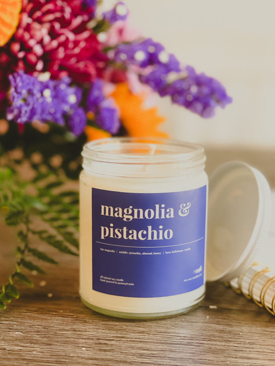 Magnolia & Pistachio Soy Candle