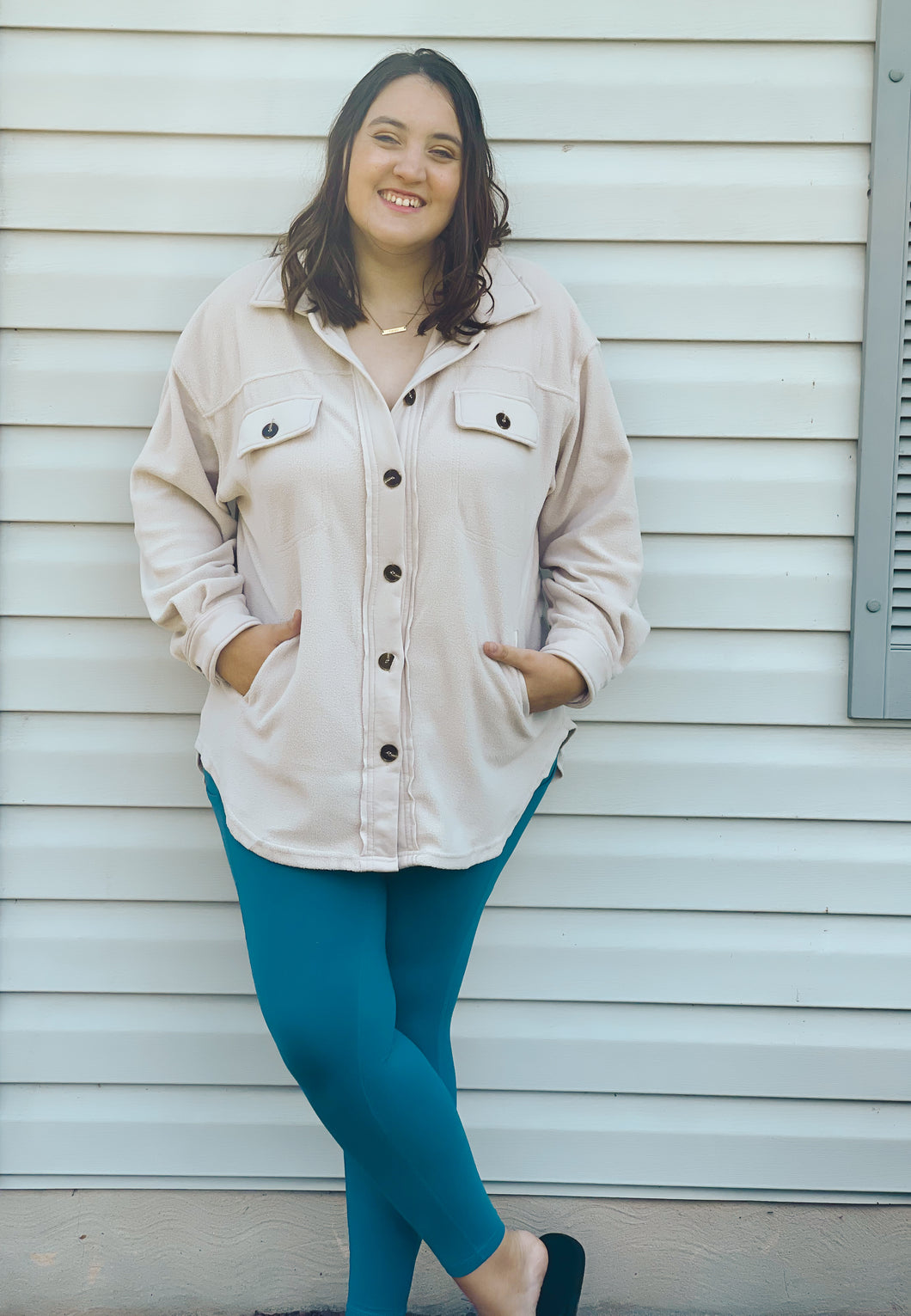 Buttery Soft Leggings With Pockets in Teal