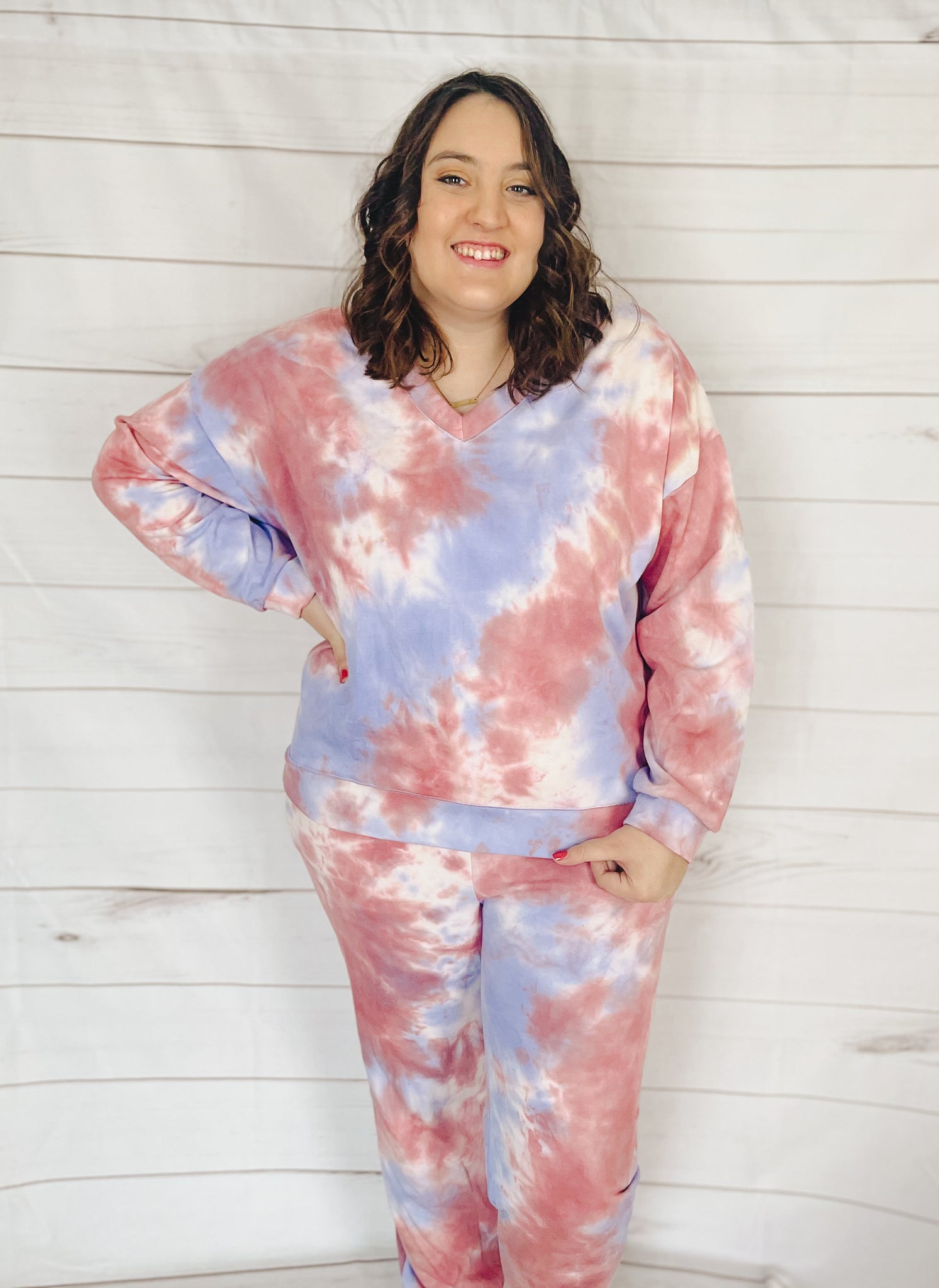 Palm and Pearl Boutique Down to Chill Tie Dye Set Large